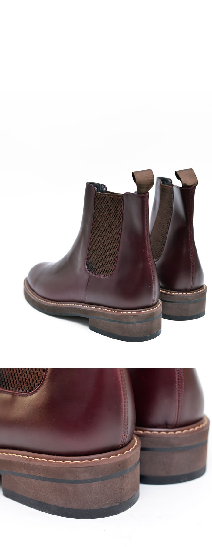 cowhide chelsea boots